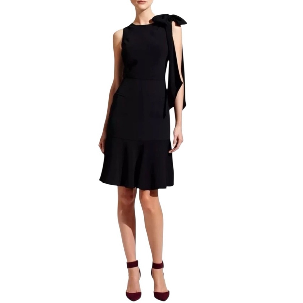 NWT Sophie Theallet by The Limited Shoulder Detail Black Dress Party Event Sz 8